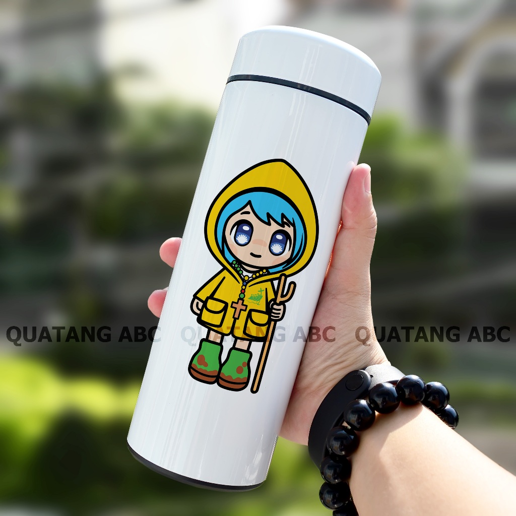 กระติกน้ําร้อนพร้อมโลโก้ LUCE พิมพ์มาสคอตตัวละครปีนักบุญของขวัญคาทอลิก BGN-LUCE