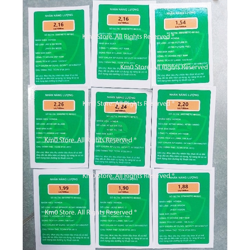 01 Honda D Green Energy Label ข้อมูลจําเพาะแสตมป์113885