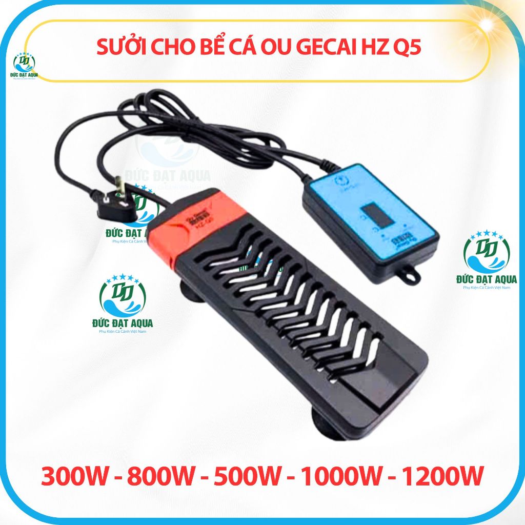 Ou Gecai HZ-Q5 เครื่องทําความร้อน 300-500-800-1000-1200w สําหรับตู้ปลา 6 เดือน