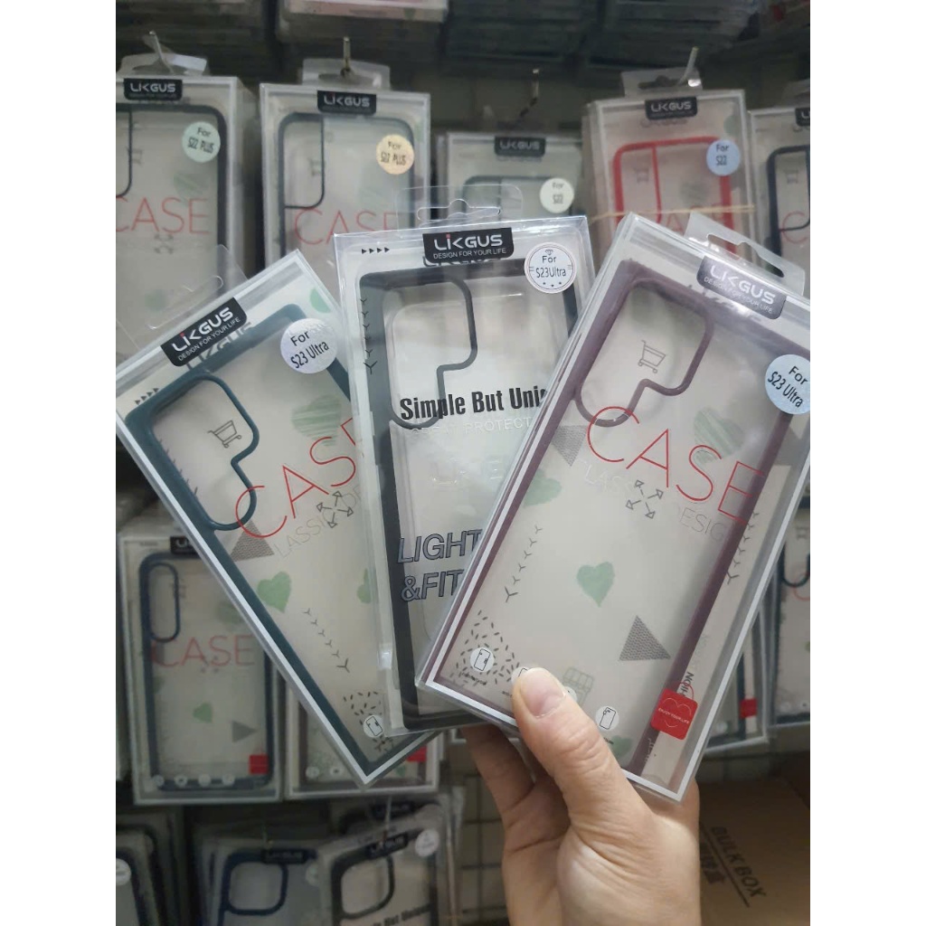 เคส Samsung S23 / S23 Plus / S23 ขอบสีพิเศษ LIKGUS