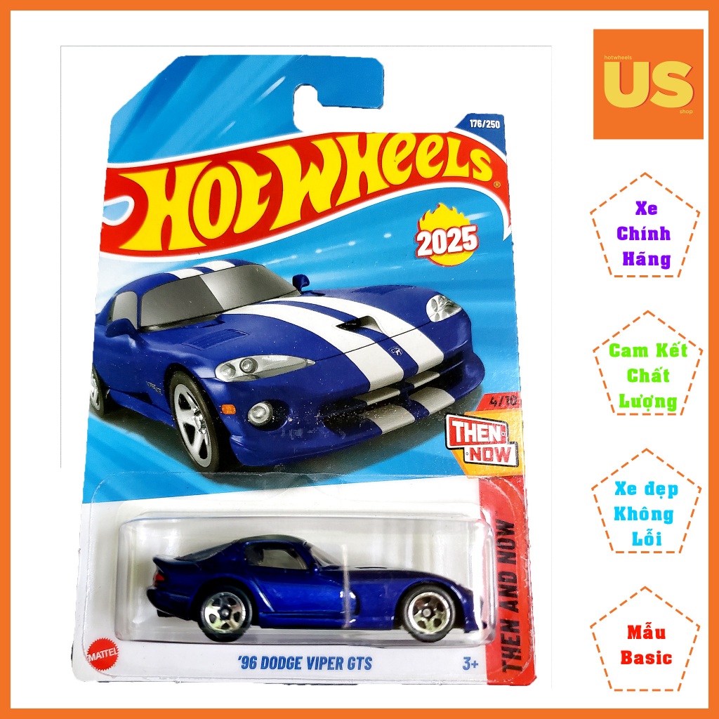 Hot Wheels 96 Dodge Viper GTS Model Car – ของแท้ US
