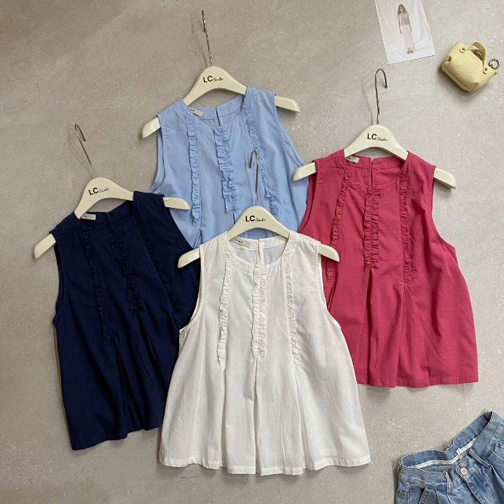 เดรสผ้าคอกลมจับจีบหน้าอก XONXEN SHOP TAM KY รหัส A789