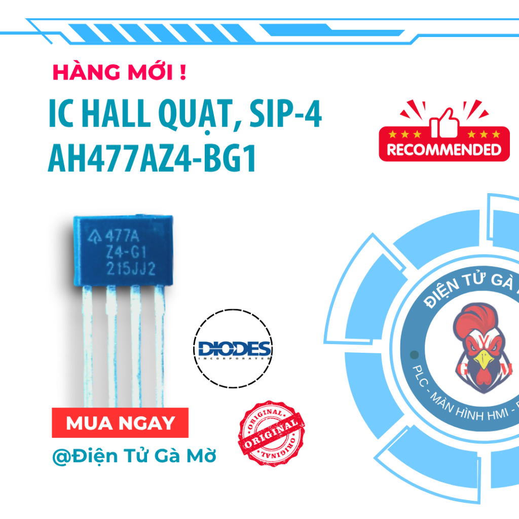 [1 CON] พัดลมไร้แปรงถ่าน Hall IC, AH477AZ4-G1 OCS477 MA477 MH477 ATS477 FSIP-4, DI ของแท้ใหม่ 100%