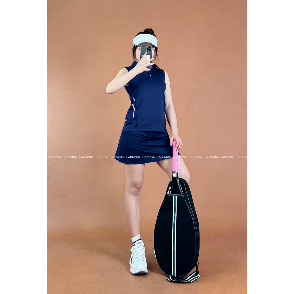 BLC เสื้อกล้ามคอปกสีน้ําเงินและสีดํากระโปรงกีฬาสีน้ําเงินและสีดําระดับไฮเอนด์ CV10 [รูปถ่ายจริงที่ถ่