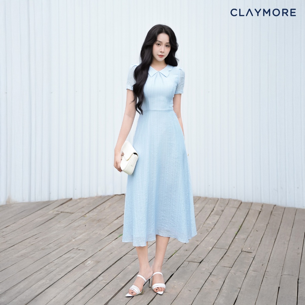 เดรสคอปกผีเสื้อ CLAYMORE MS CDC2S5F12193 เดรสสตรีทออฟฟิศผู้หญิง