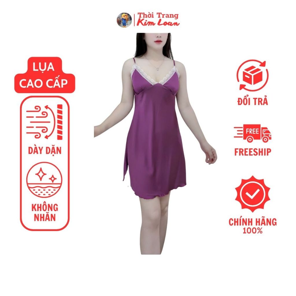 [VIP46,VIP47,VIP48] - ชุดนอนสตรีสองชิ้นลูกไม้, กรีด, แผ่นเต้านมหลากสี, ผ้าไหมละตินคุณภาพสูง