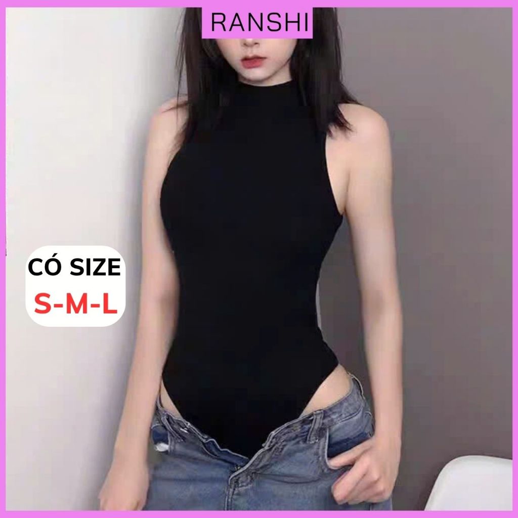 [AVAILABLE SIZE] RANSHI บอดี้สูทคอปก 3 นิ้ว ชุดบอดี้สูทเซ็กซี่เซ็กซี่ - RBS044