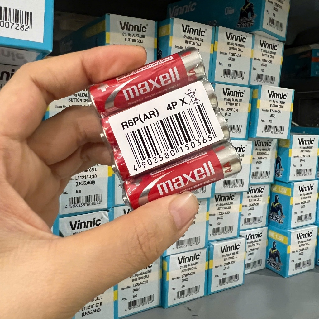 แบตเตอรี่ AAA AA ของ Maxell 1.5v กล่อง 40 ก้อน