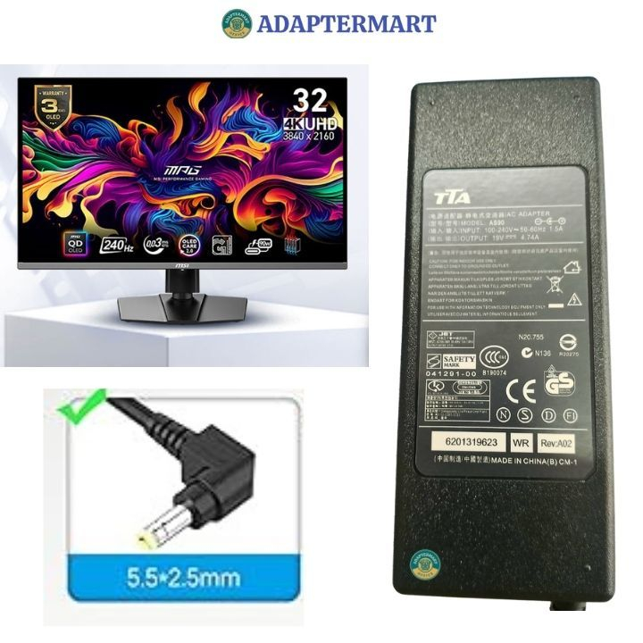 แหล่งจ่ายไฟของแท้สําหรับ Asus PG248 PG248Q PG248QE PG248QR gaming monitor