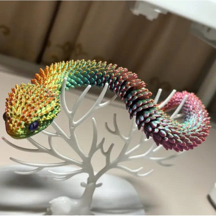 โมเดลงูตกแต่ง, 235/5/60 ซม. ของเล่นงูหมุนได้, Mohi 3D หลากสีตกแต่งบ้านตลก