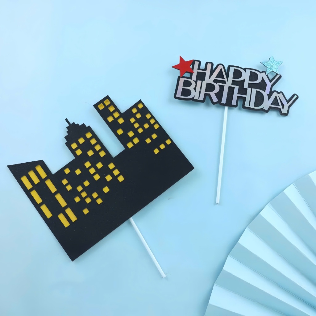 [Combo of 5] SCG Black Castle - อุปกรณ์ตกแต่งเค้ก อุปกรณ์เค้กวันเกิด