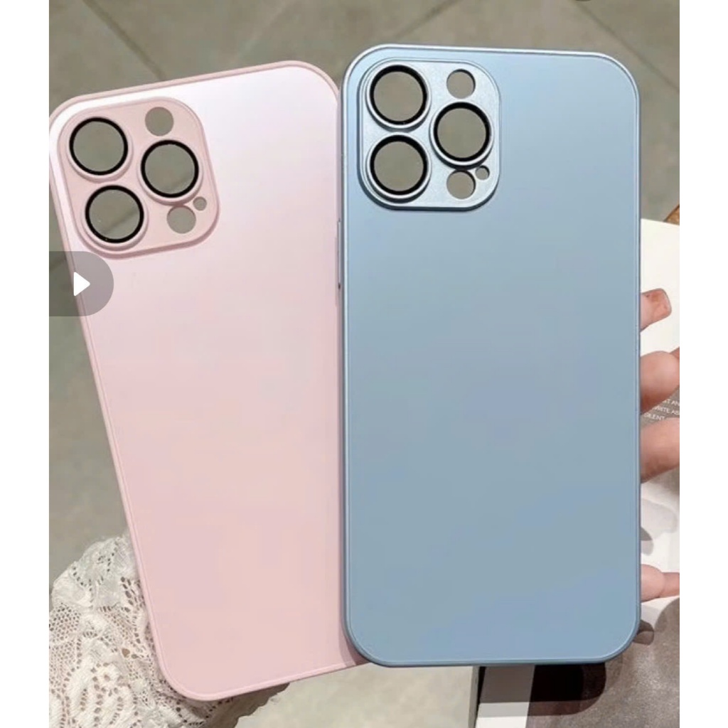 [BS2] เคสแข็งกระจกเคลือบป้องกันลายนิ้วมือป้องกันกล้องสําหรับ 11 11promax 12 12pro 12promax