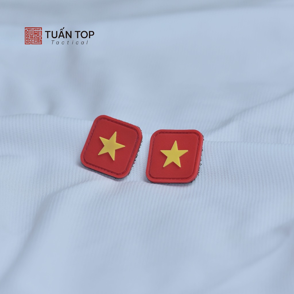 PVC Vietnam Flag Patch - Velcro Patch - TUAN TOP SHOP