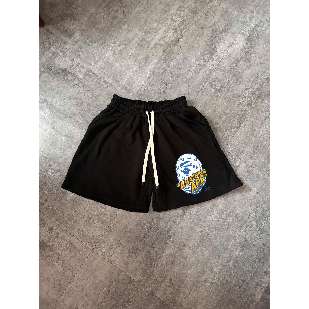 Bape Japan Blue High Quality Cotton Felt Shorts - Suna Authentic