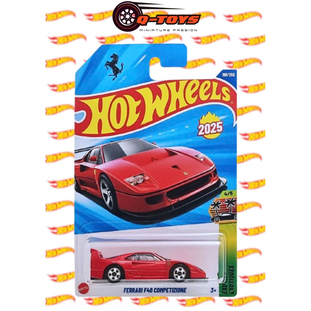Qtoys Hot Wheels Ferrari F40 รถโมเดล Competizione 1:64 สเกล
