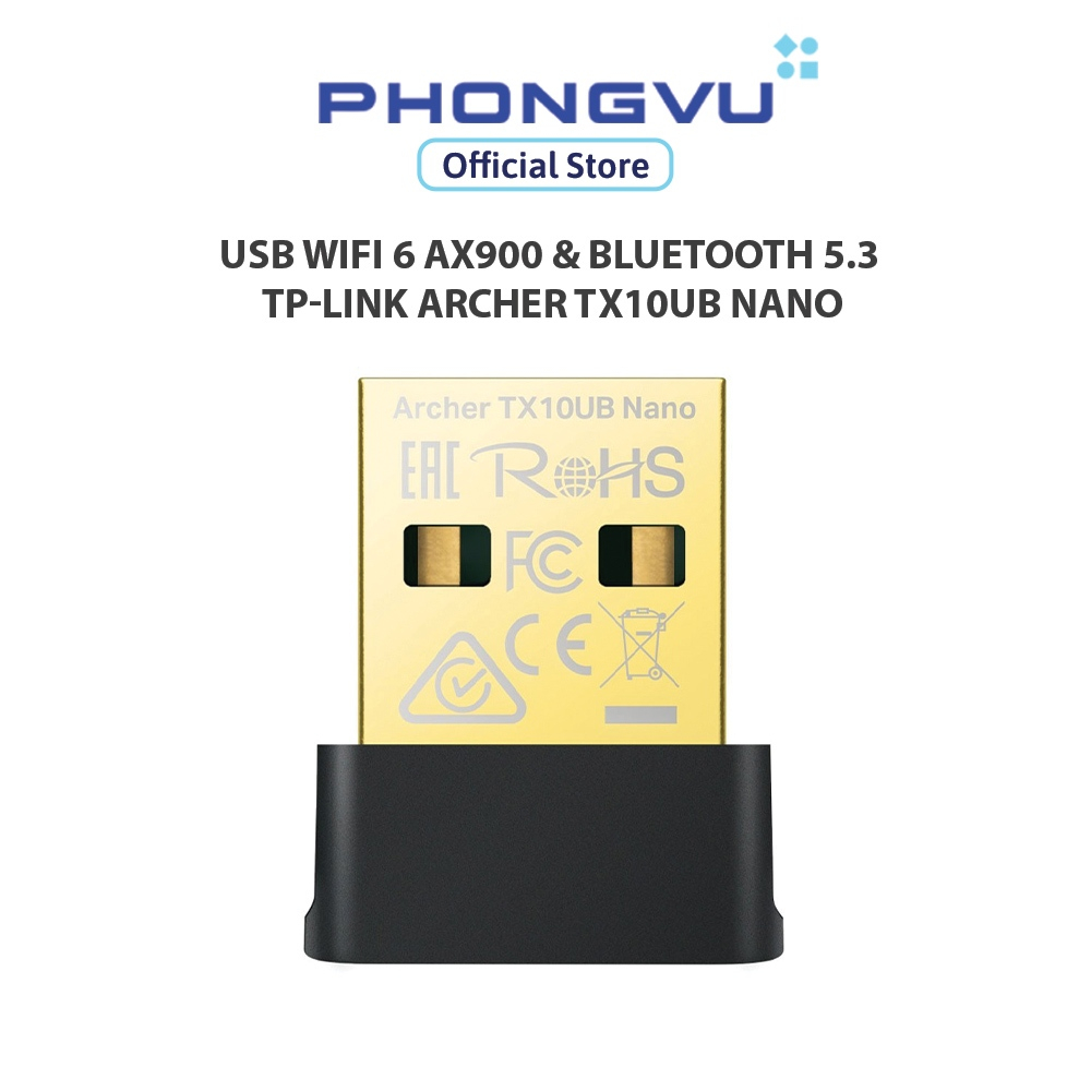 USB WiFi 6 AX900 & Bluetooth 5.3 TP-Link Archer TX10UB Nano - 24 เดือน