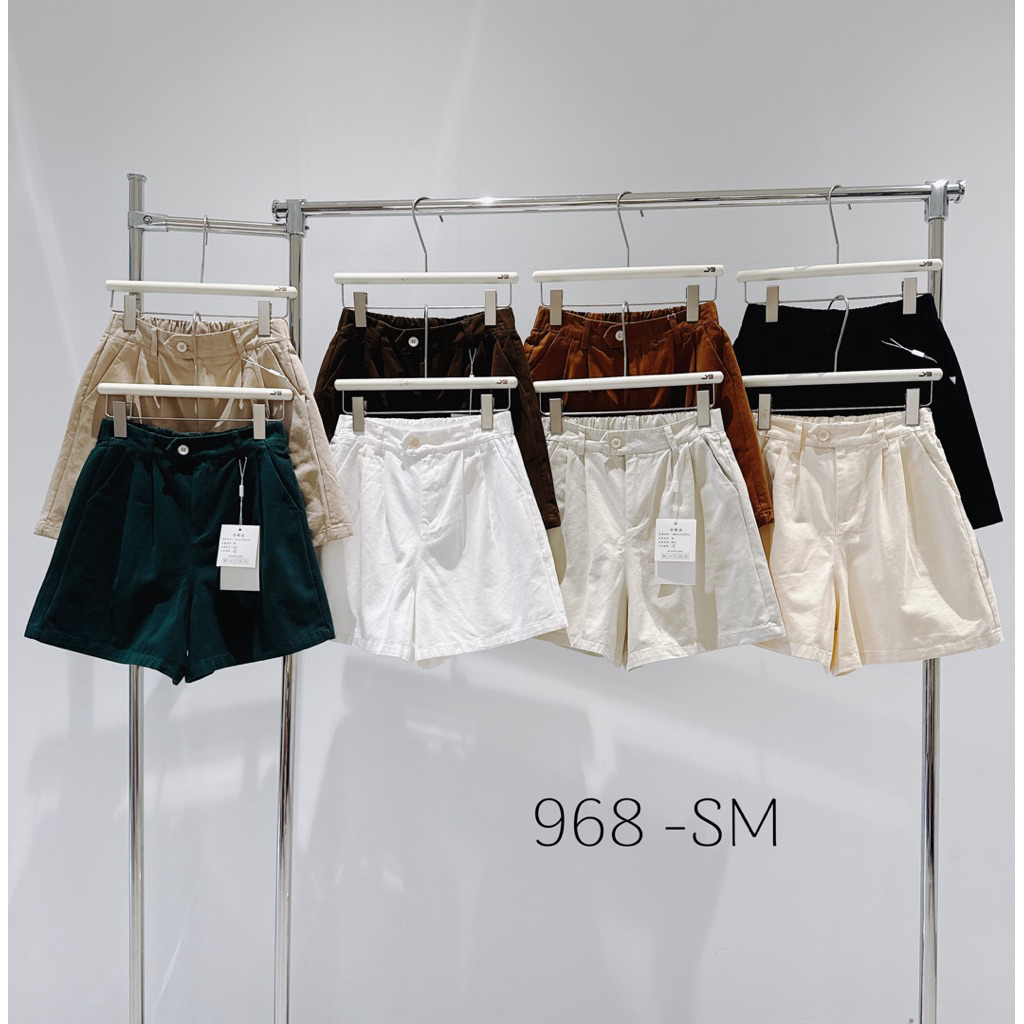 กางเกงขาสั้นสีกากี 968 ผ้านุ่มสวย ไซส์ SM