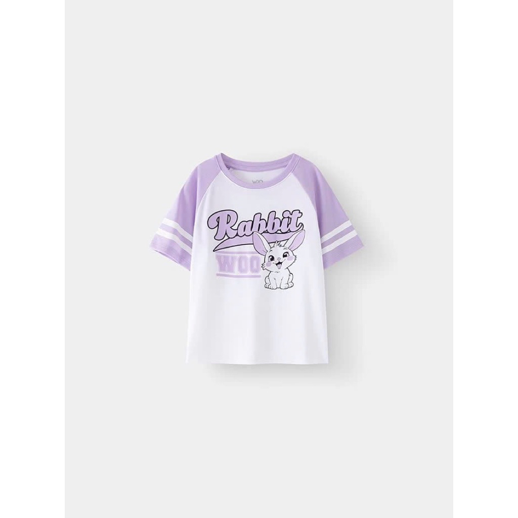 เสื้อยืดคอปกเด็กผู้หญิง GTS25S008R (อายุ 1-8 ปี) นุ่มโปร่ง - Wookids