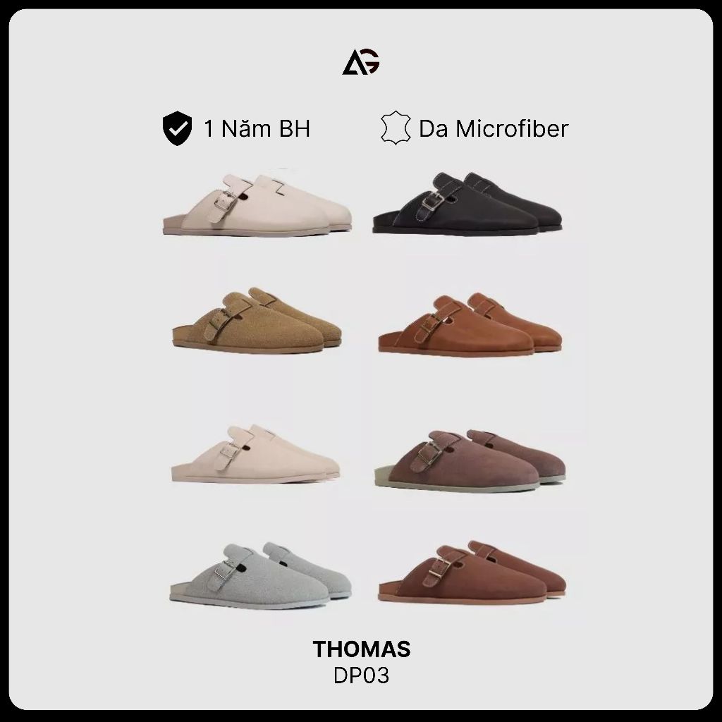 August Thomas Slip-on คุณภาพสูง Birken Suede รองเท้าแตะสําหรับผู้ชายและผู้หญิงพร้อมสายรัด 12 เดือน D
