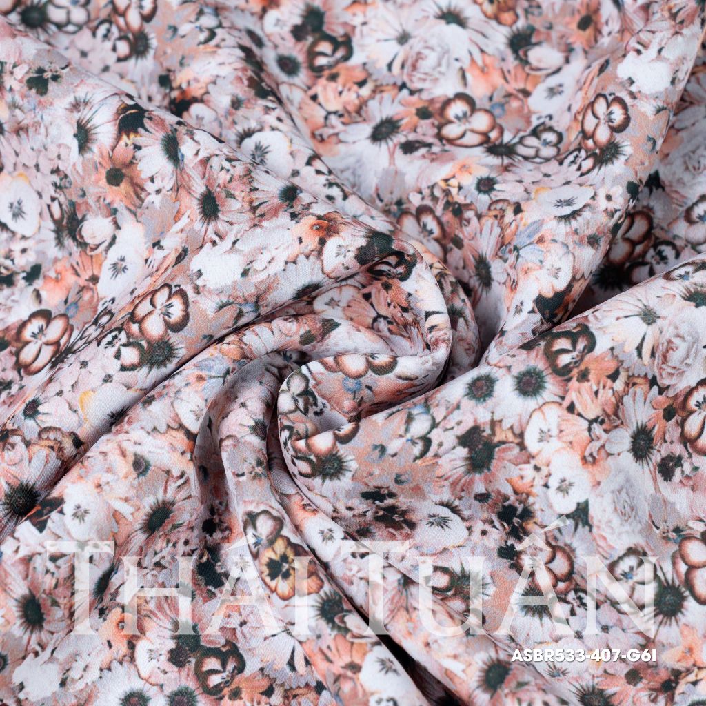 ผ้าไทยต้วน Ao Dai - ผ้าพิมพ์ลายพิมพ์ลายคุณภาพสูง ขนาด 1m5 x 2m ASBR533407G6I