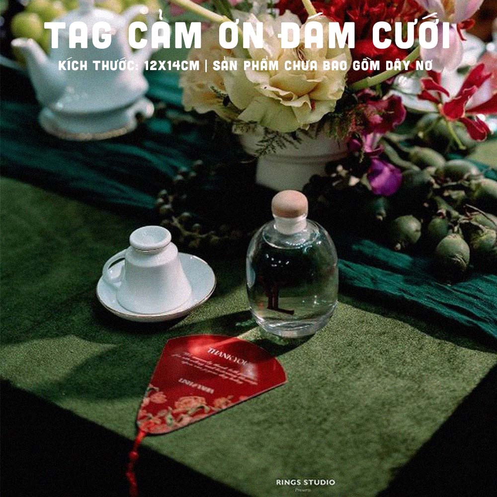 THANK YOU TAG สําหรับ FAMILY TABLE TRADITIONAL RED MODEL - วันหย่านม - VU Quys CEREMONY - MARARRIAGE