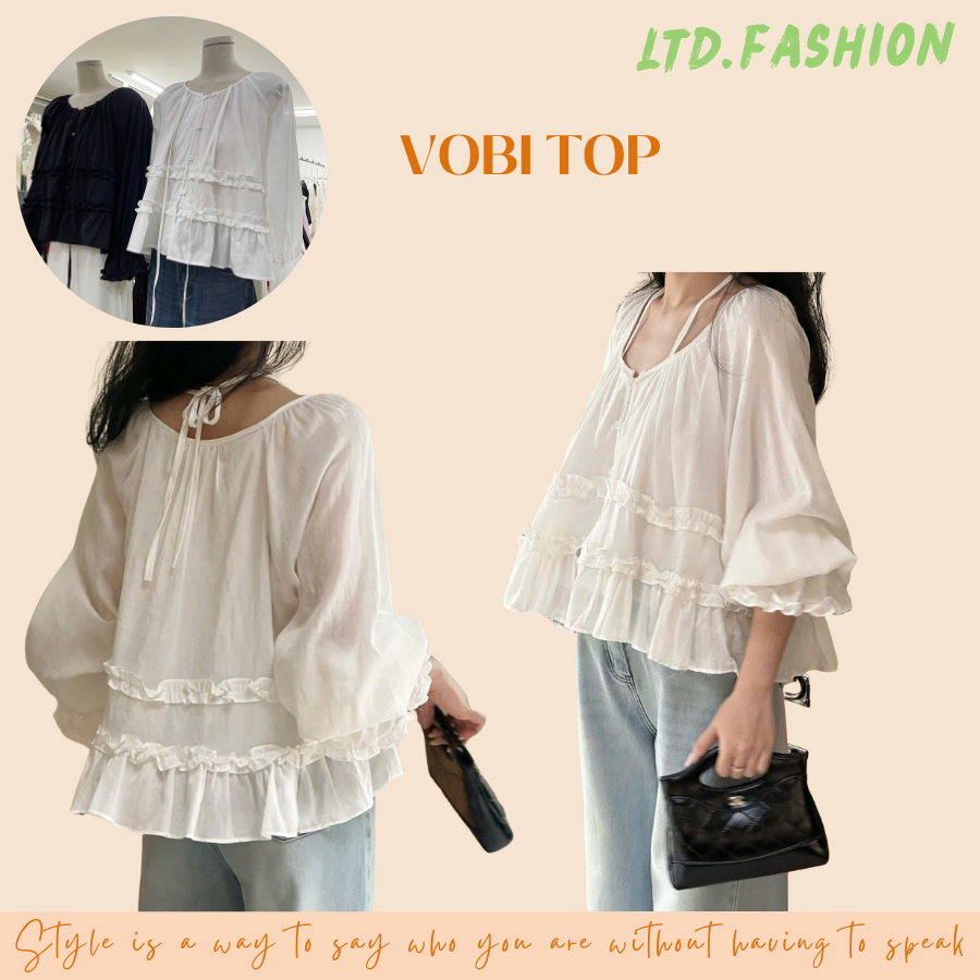 เสื้อเชิ้ต BABYDOLL แขนยาว - LTD.FASHION - VOBI TOP