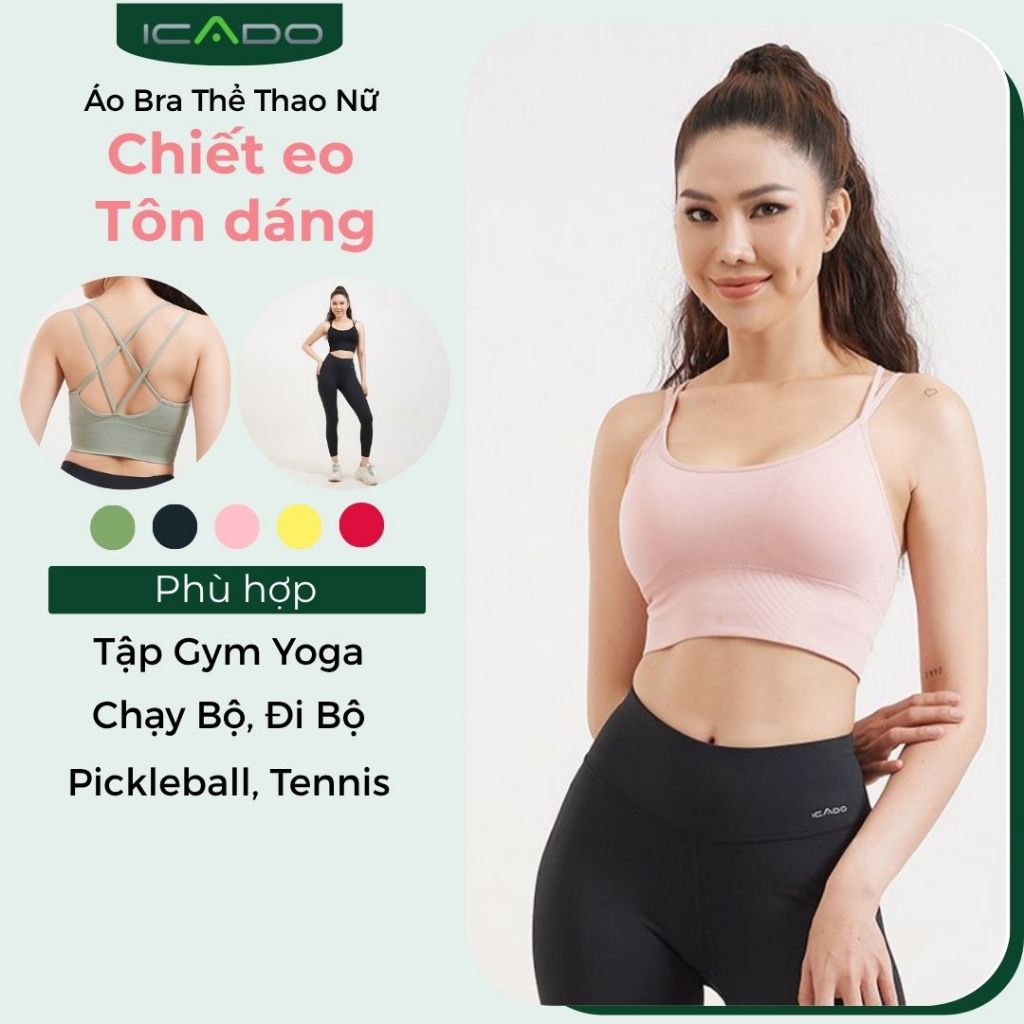 ICADO HN57 Bigsize Sports Bra สบาย 4-Way Stretch Yoga Gym Bra