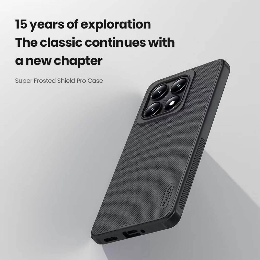 Nillkin Hard Case พร้อมขอบยืดหยุ่นสําหรับ Xiaomi 14T/ 14T Pro Super Frosted Shield, กันกระแทก, ลายนิ