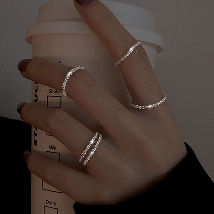 SA Balltest Fantastic789 แหวนเงินเกาหลีพร้อมเลื่อมปรับขนาด