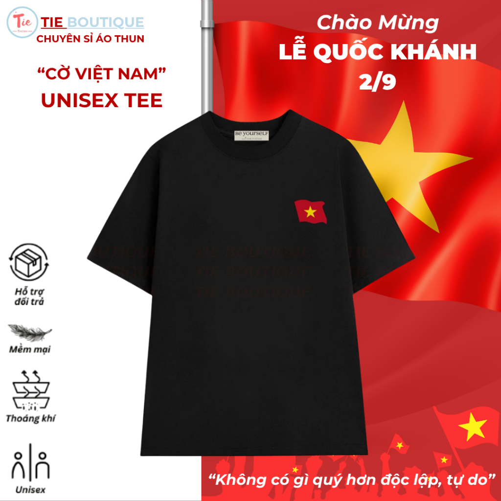 [FIRE] VIETNAM FLAG เสื้อยืด FLYING CORNER LOGO เสื้อยืด Unisex ทุกขนาด Basic Vietnam