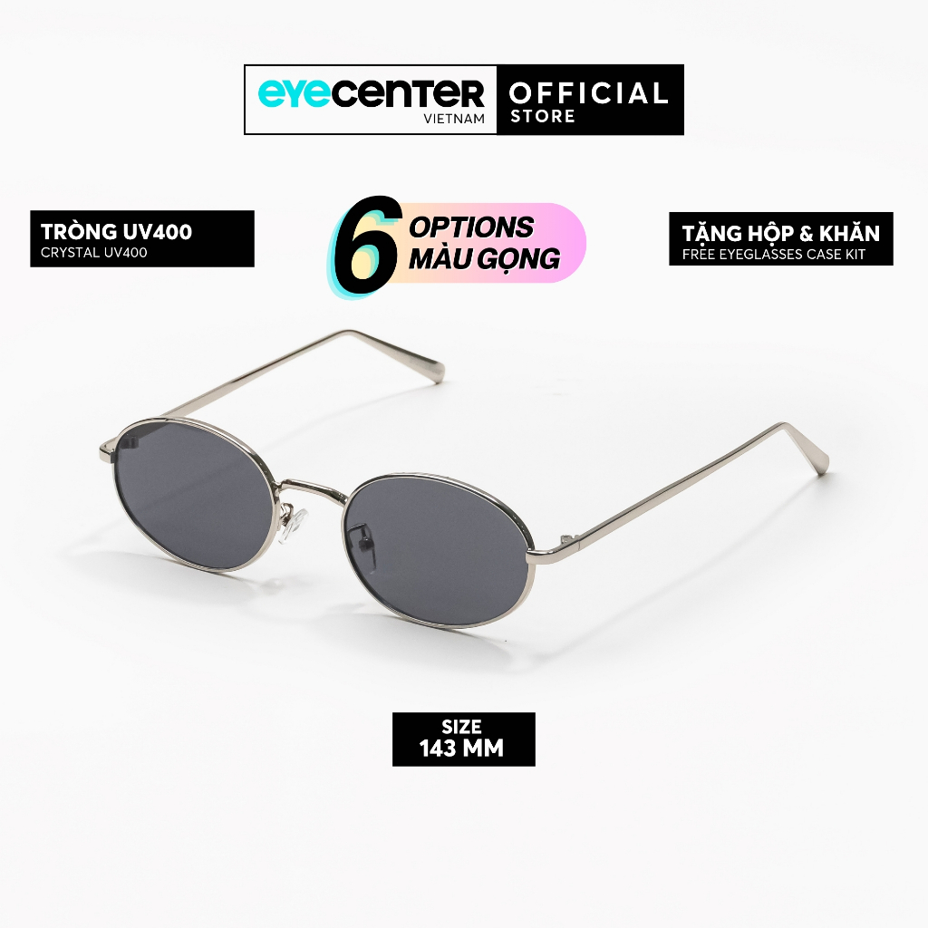 แว่นกันแดด EYECENTER S132S สําหรับผู้ชายและผู้หญิงทําจากโลหะป้องกันสนิมนําเข้าจาก Eye Center Vietnam