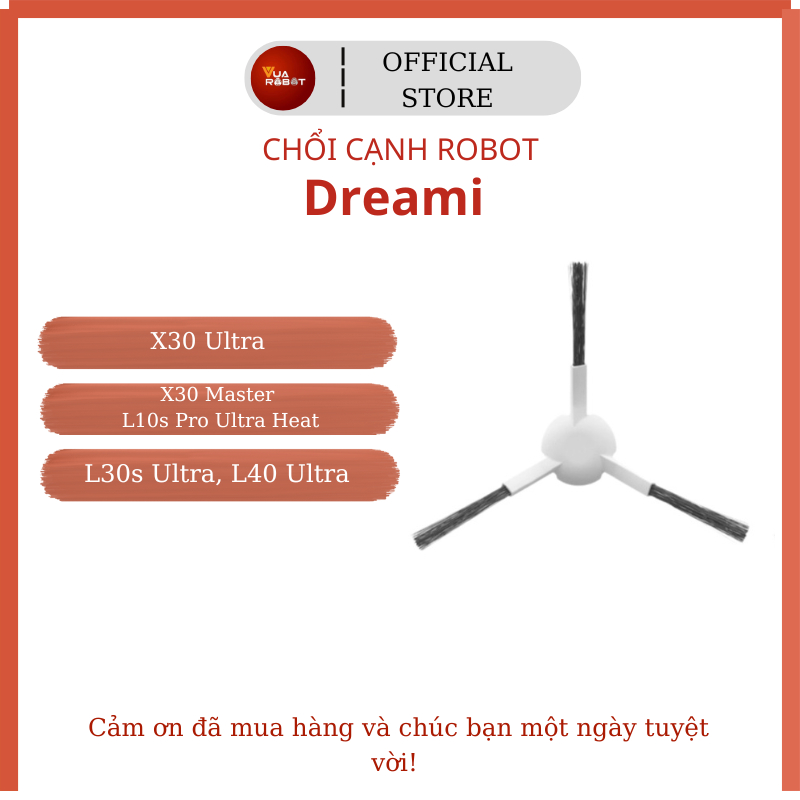 แปรงด้านข้างสําหรับเครื่องดูดฝุ่นหุ่นยนต์ Xaomi L10s Pro Ultra Heat, L10s Ultra Gen 2, L30s Ultra, X