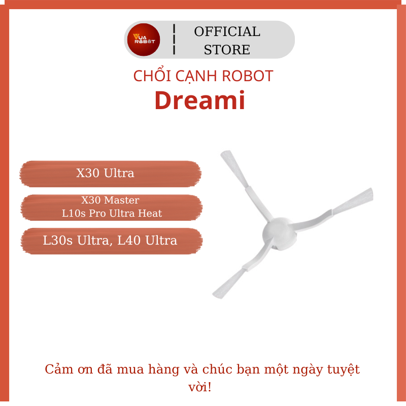 แปรงด้านข้างสําหรับเครื่องดูดฝุ่นหุ่นยนต์ Xaomi L10s Pro Ultra Heat, L10s Ultra Gen 2, L30s Ultra, X