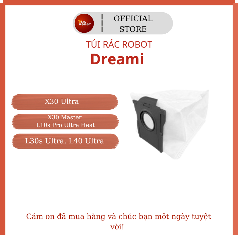 ถุงขยะสําหรับเครื่องดูดฝุ่นหุ่นยนต์ Xaomi L10s Pro Ultra Heat, L10s Ultra Gen 2, L30s Ultra, X30