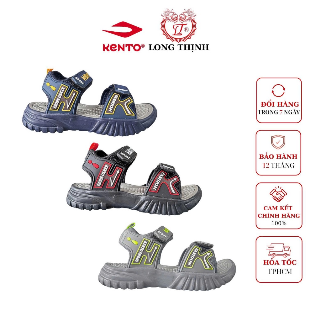 KENTO 3638-44 รองเท้าแตะเด็กผู้ชาย – พื้นรองเท้าแบบเบา กระชับ Dynamic Discovery