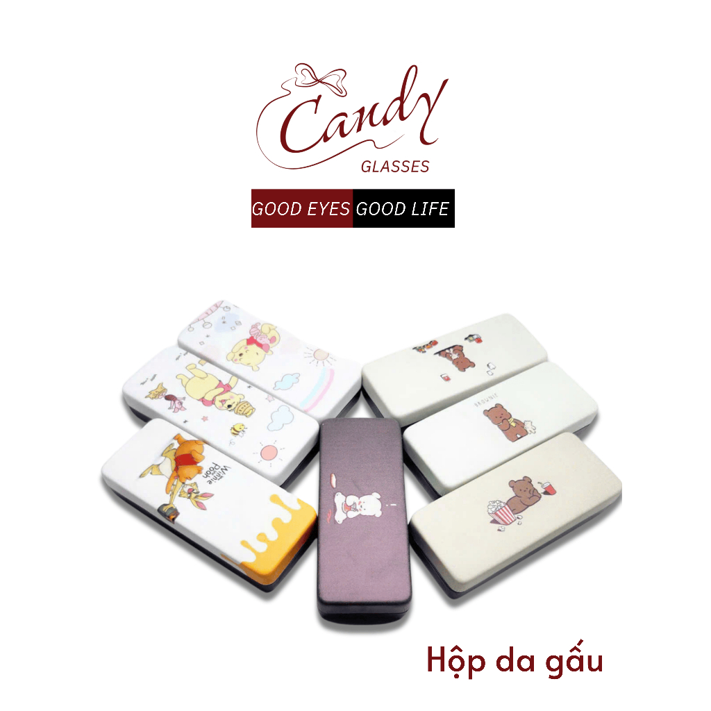 กล่องใส่แว่นตาหนังรูปหมี VH31.32 - Candy glasses
