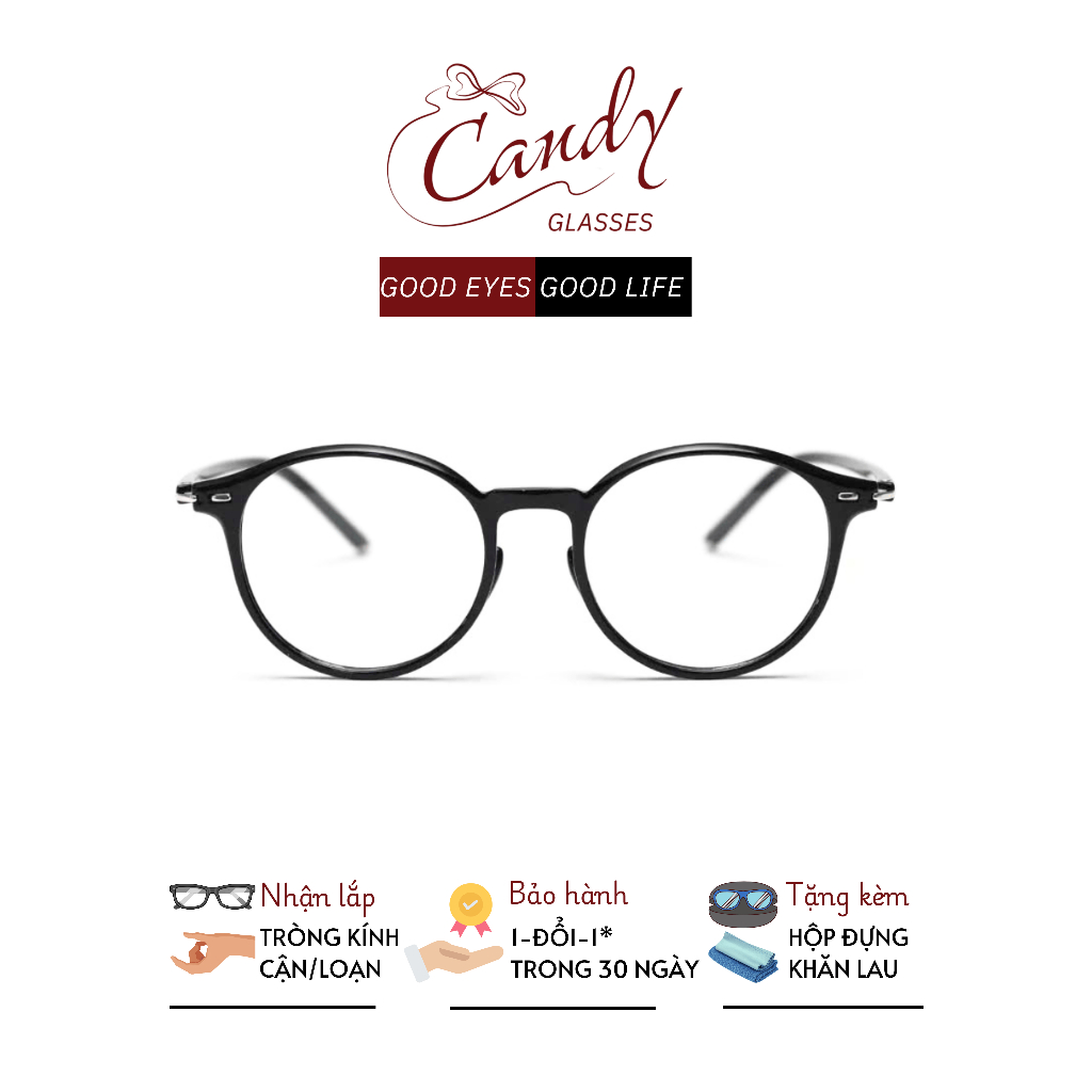กรอบแว่นตาทรงกลมพลาสติกแฟชั่น 21268 - Candy glasses
