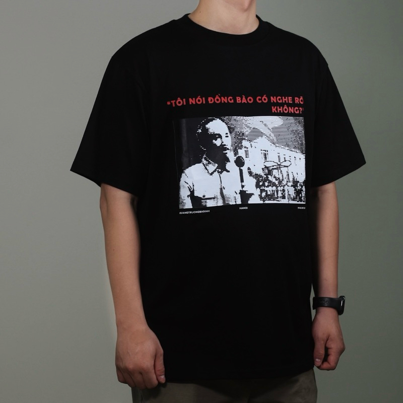 เสื้อยืดรักชาติ I SAY THE COMMARY WITH CLEAR LISTENING สําหรับผู้ชายและผู้หญิงผ้าฝ้าย 100% reeve.off