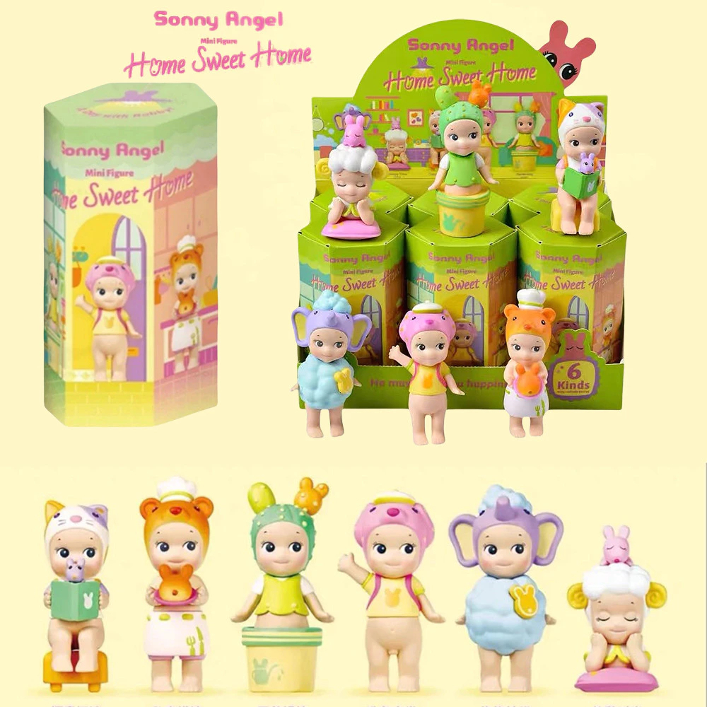 1 กล่อง Blindbox Sonny Angel Mini Model Figure Home Sweet Home Series น่ารักเดสก์ท็อปคอมพิวเตอร์ตกแต