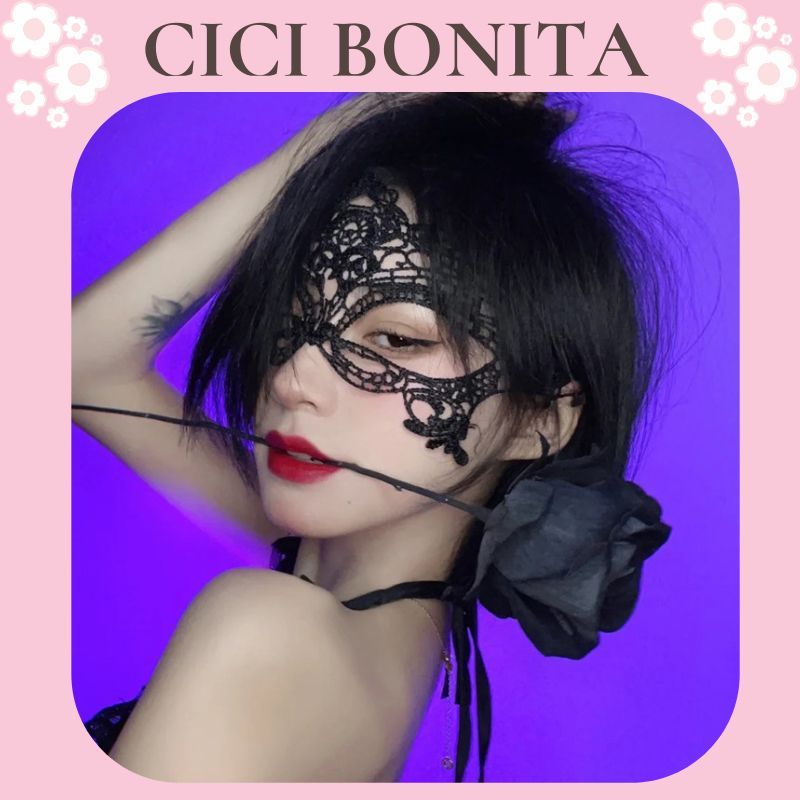 CPK02 หน้ากากลูกไม้คอสเพลย์ฮาโลวีน - อุปกรณ์เสริมคอสเพลย์ CICI BONITA