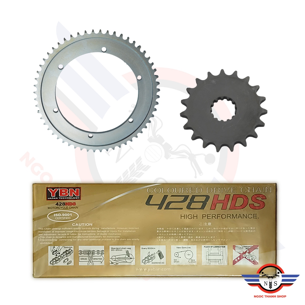 ชุดสเตอร์และสเตอร์ Yamaha SR400 SR 400 19 56 - ngochanh_shop -NTS