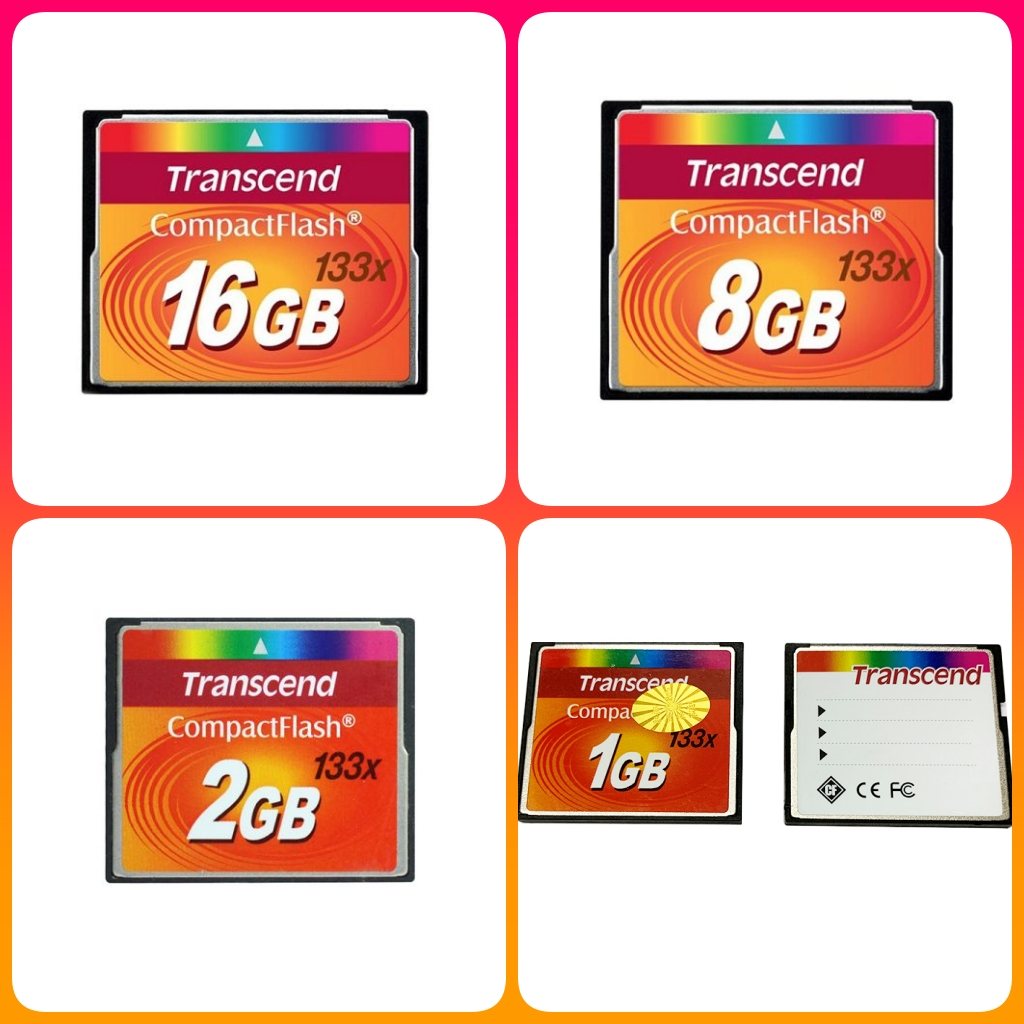 การ์ดหน่วยความจํา Transcend CF Compact Flash (133x) ใช้สําหรับกล้อง เครื่องอุตสาหกรรม CNC 1GB/2GB/3G