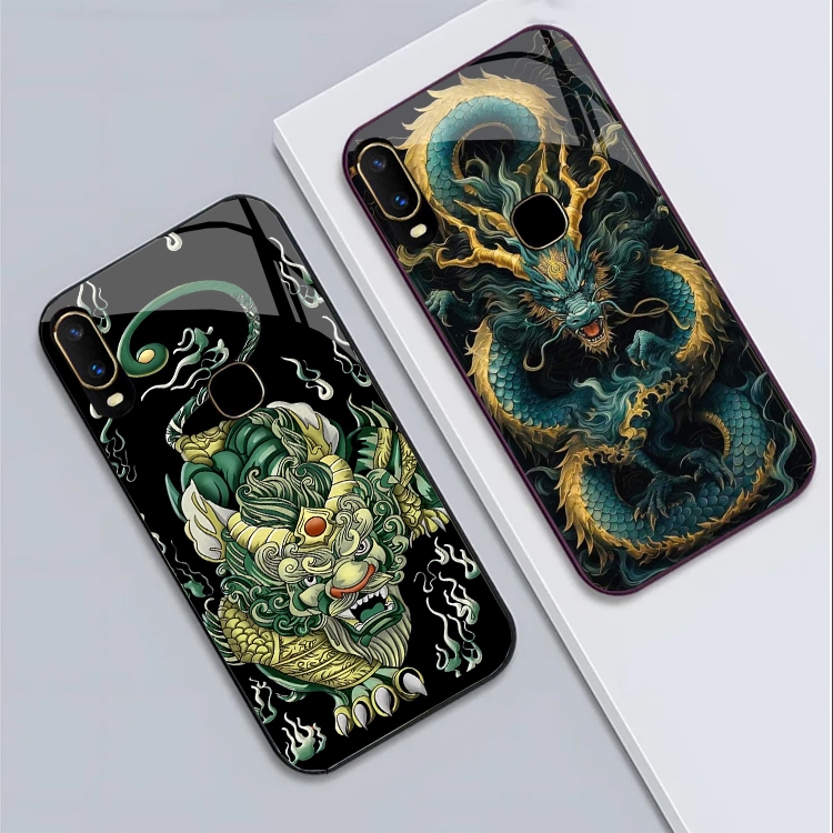 VIVO V9, V9 YOUTH Case Shiny Tempered Glass Back