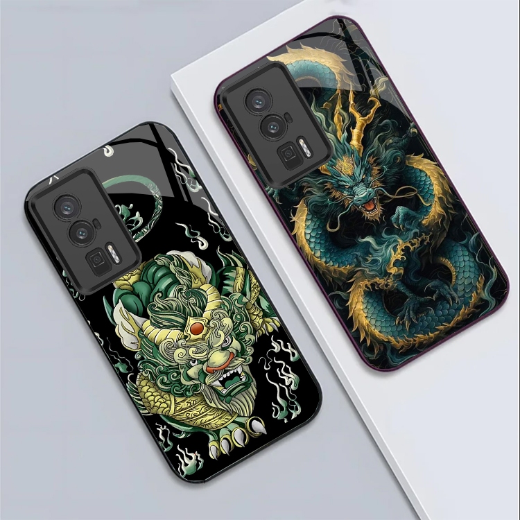 XIAOMI REDMI K60, K60E, K60 PRO Case Shiny Tempered Glass Back