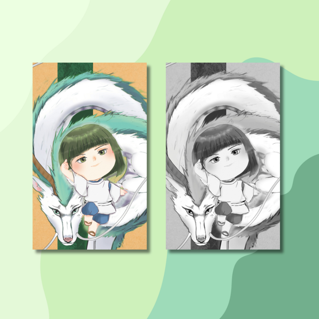 CORNERED CARD 5.5 x 9 KOHAKU – SPIRITED AWAY – TK SHOP