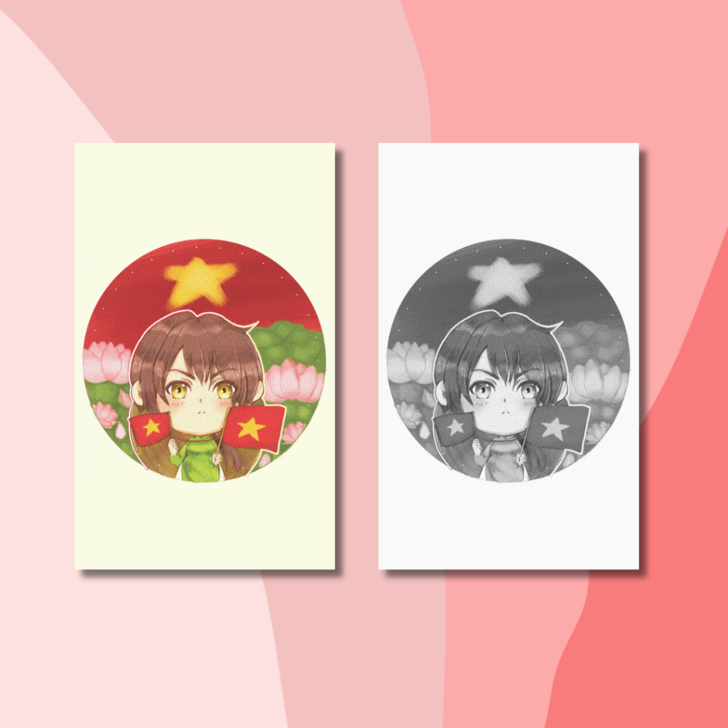 CORNERED CARD 5.5 x 9 VIETNAM-CHAN – HETALIA – TK SHOP