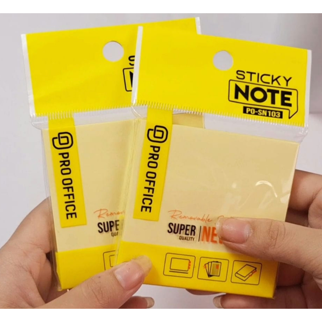 กระดาษโน้ต Pro Office PO-SN102 / PO-SN103 / PO-SN104 / PO-SN105 สีเหลือง / สี PO-SN205