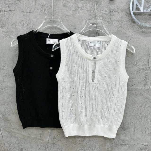 เสื้อกันหนาวตาข่าย Mtg ป้ายแขนกุด X คอปก น่ารักสุดๆ สินค้า QC ฟรีไซส์