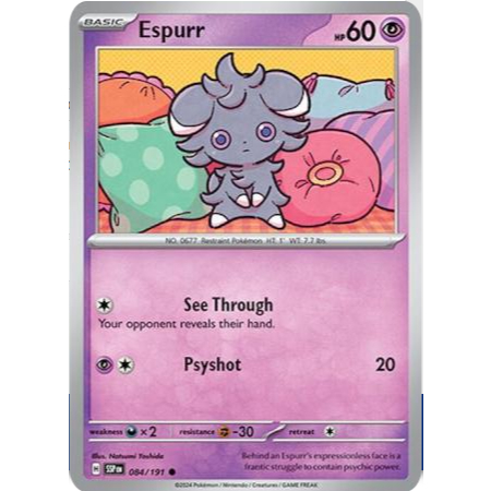 [การ์ดโปเกมอน TCG] Espurr - 084/191 - ทั่วไป