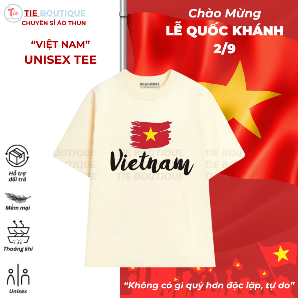 เสื้อยืด VIETAM FLAG เสื้อยืด Unisex ทุกขนาด Basic Vietnam